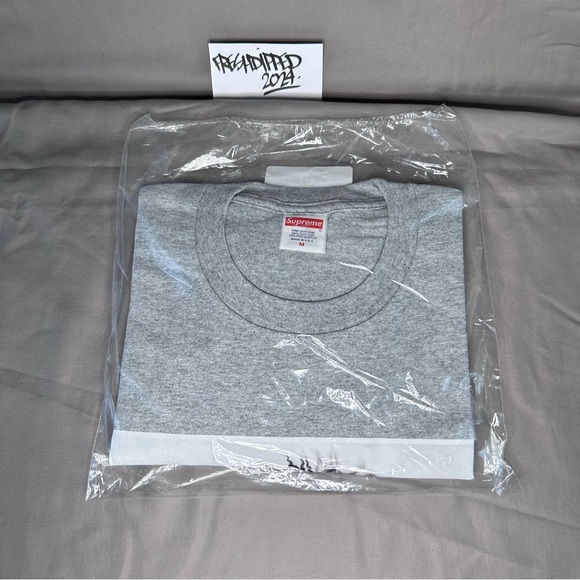 NWT FW23 SUPREME NBA YOUNGBOY PHOTO TEE MEDIUM HEATHER GREY DEADSTOCK UNOPENED - Picture 4 of 5